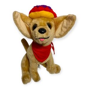 Vintage 1998 Taco Bell Paco Chihuahua Plush Dog Sombrero & Bandanna Nanco